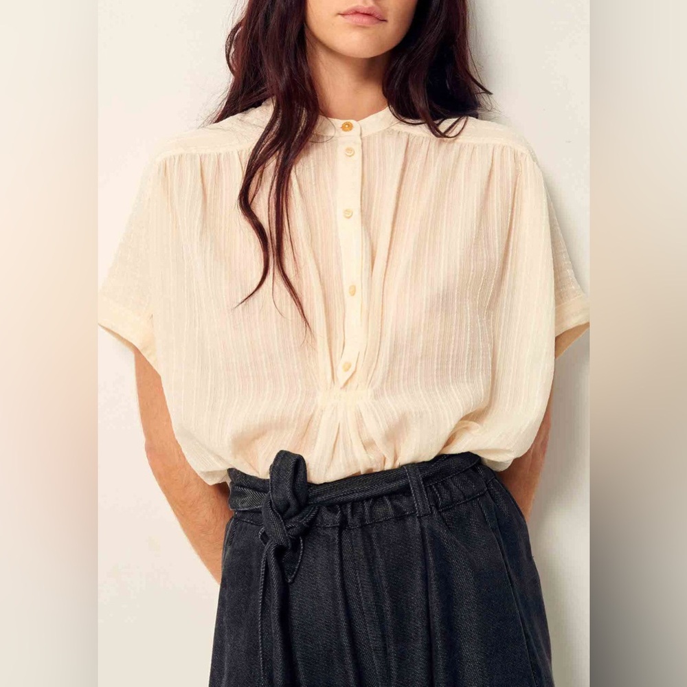 NWOT SESSUN CALLAO SHIRT - FLEUR DE SEL BLOUSE SIZE LARGE